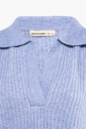 Trui met V-hals Blauw - 24 colours GmbH