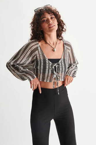 Blouse (lange mouwen) Zwart - 24 colours GmbH