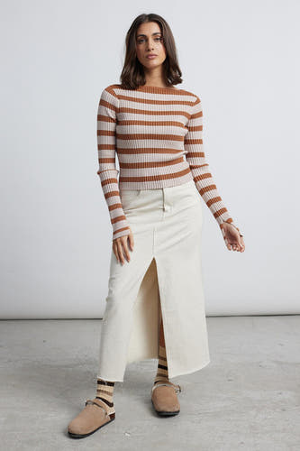 Trui met ronde hals Beige - 24 colours GmbH