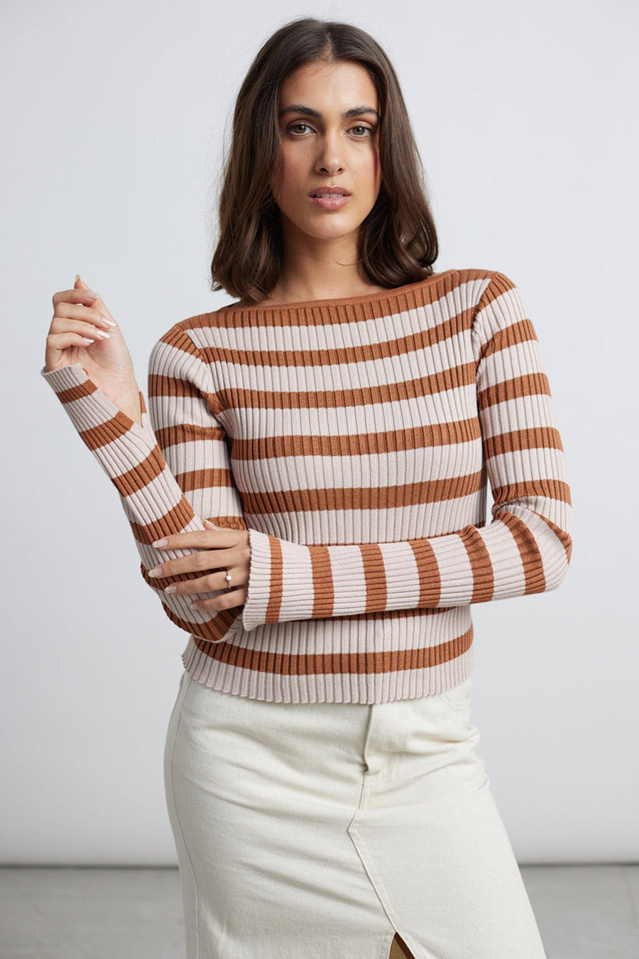 Trui met ronde hals Beige - 24 colours GmbH