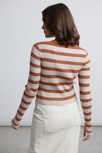 Trui met ronde hals Beige - 24 colours GmbH