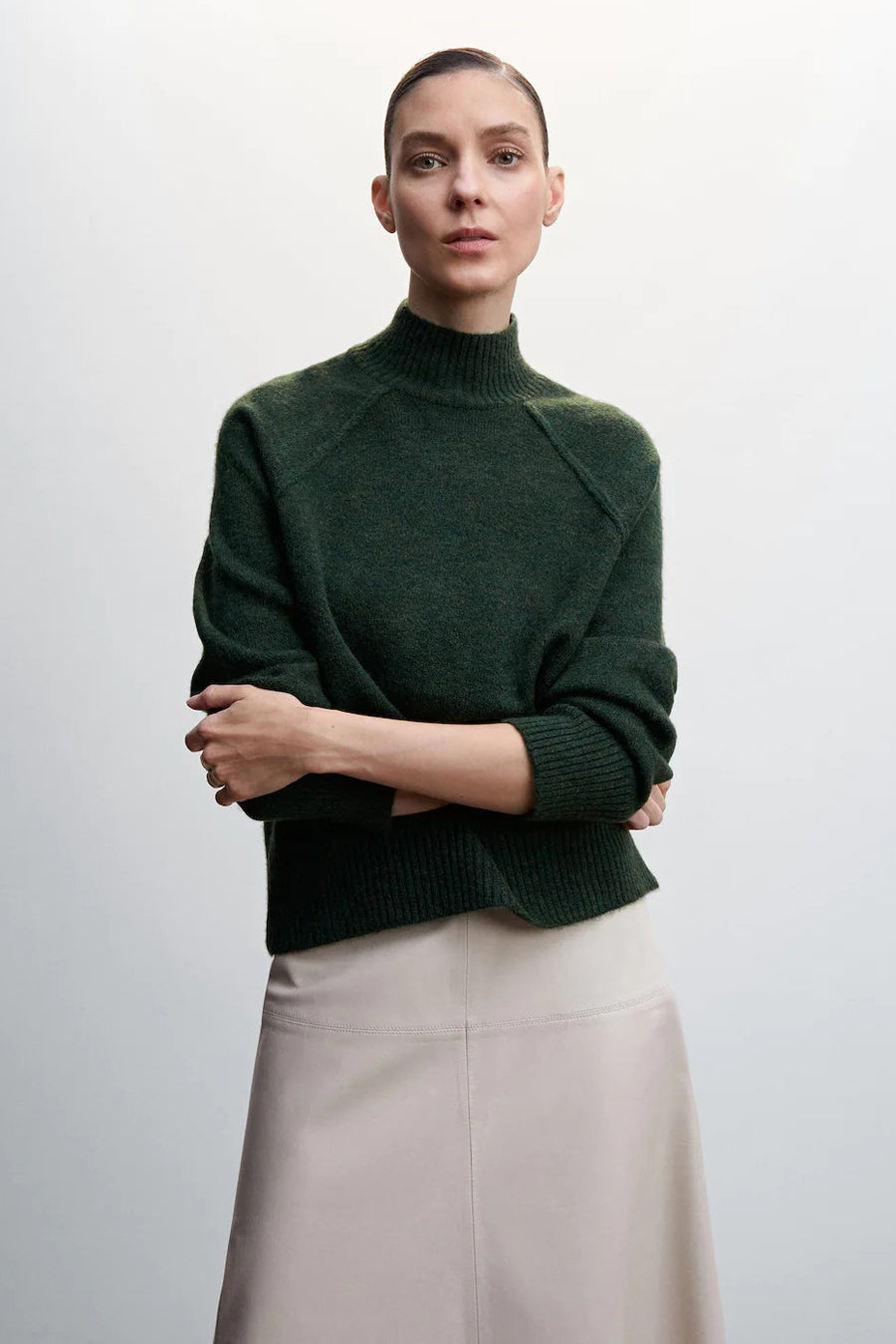 Trui met ronde hals Groen - Mango