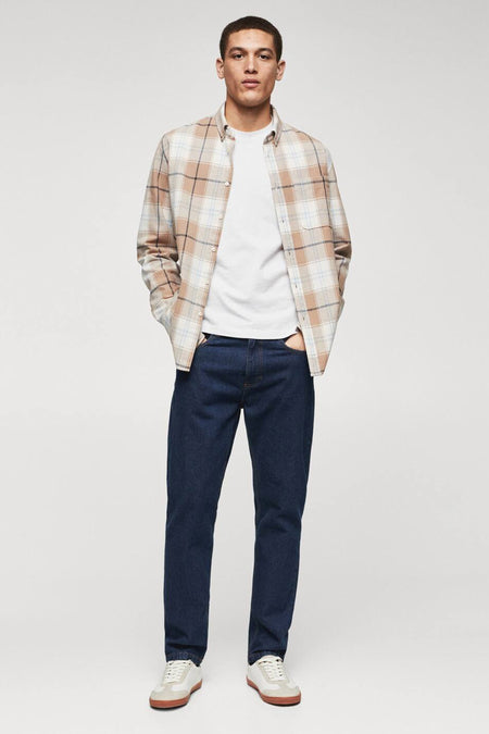 Hemd (lange mouwen) Beige - Mango