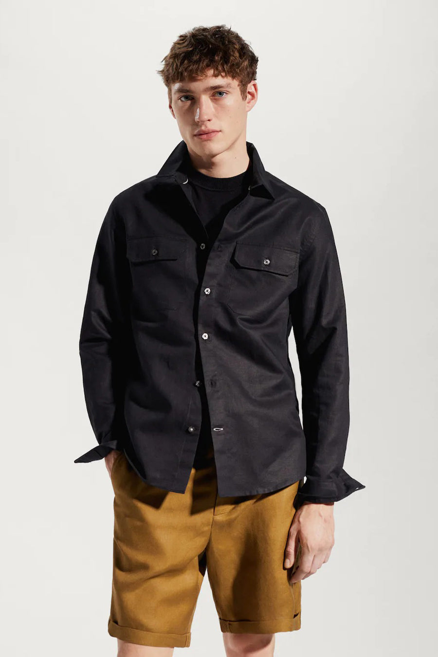 Hemd (lange mouwen) Zwart - Mango