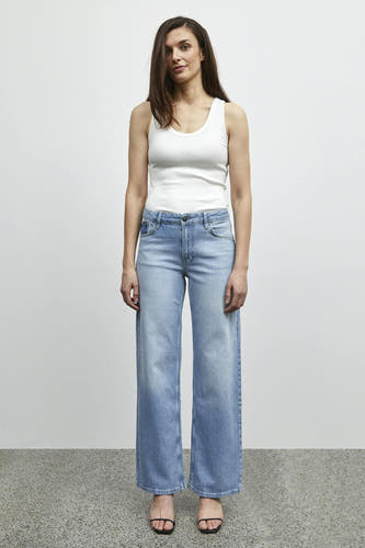 Jeans wide Light blue denim - PULZ