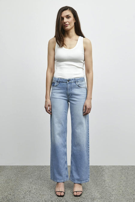 Jeans wide Light blue denim - PULZ