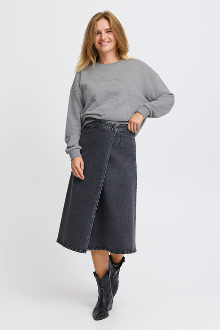 Sweater met ronde hals Grijs - PULZ