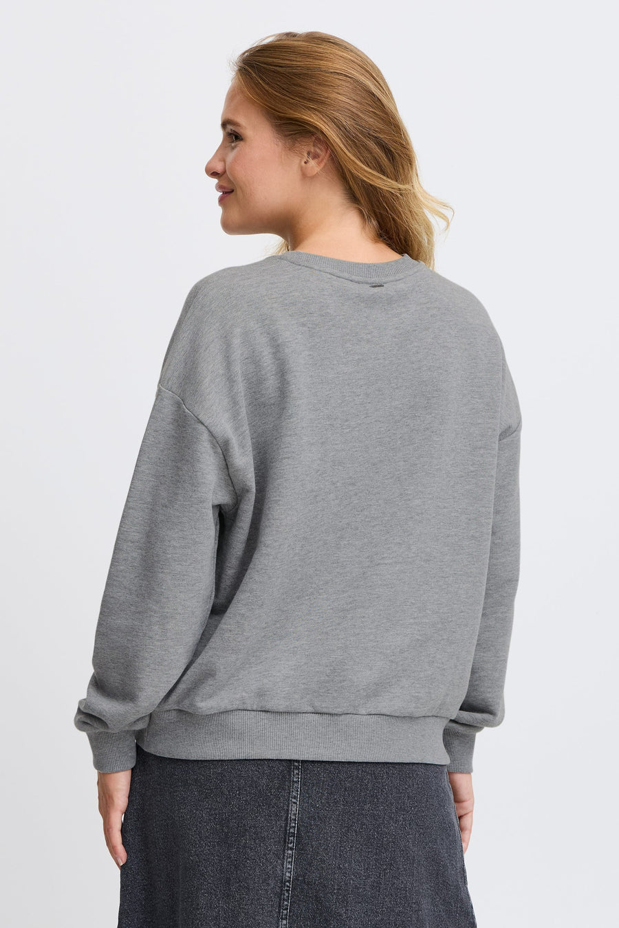 Sweater met ronde hals Grijs - PULZ