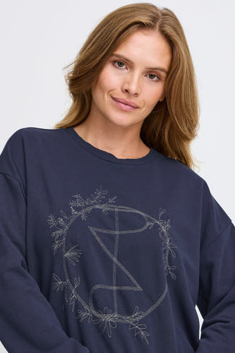 Sweater met ronde hals Blauw - PULZ