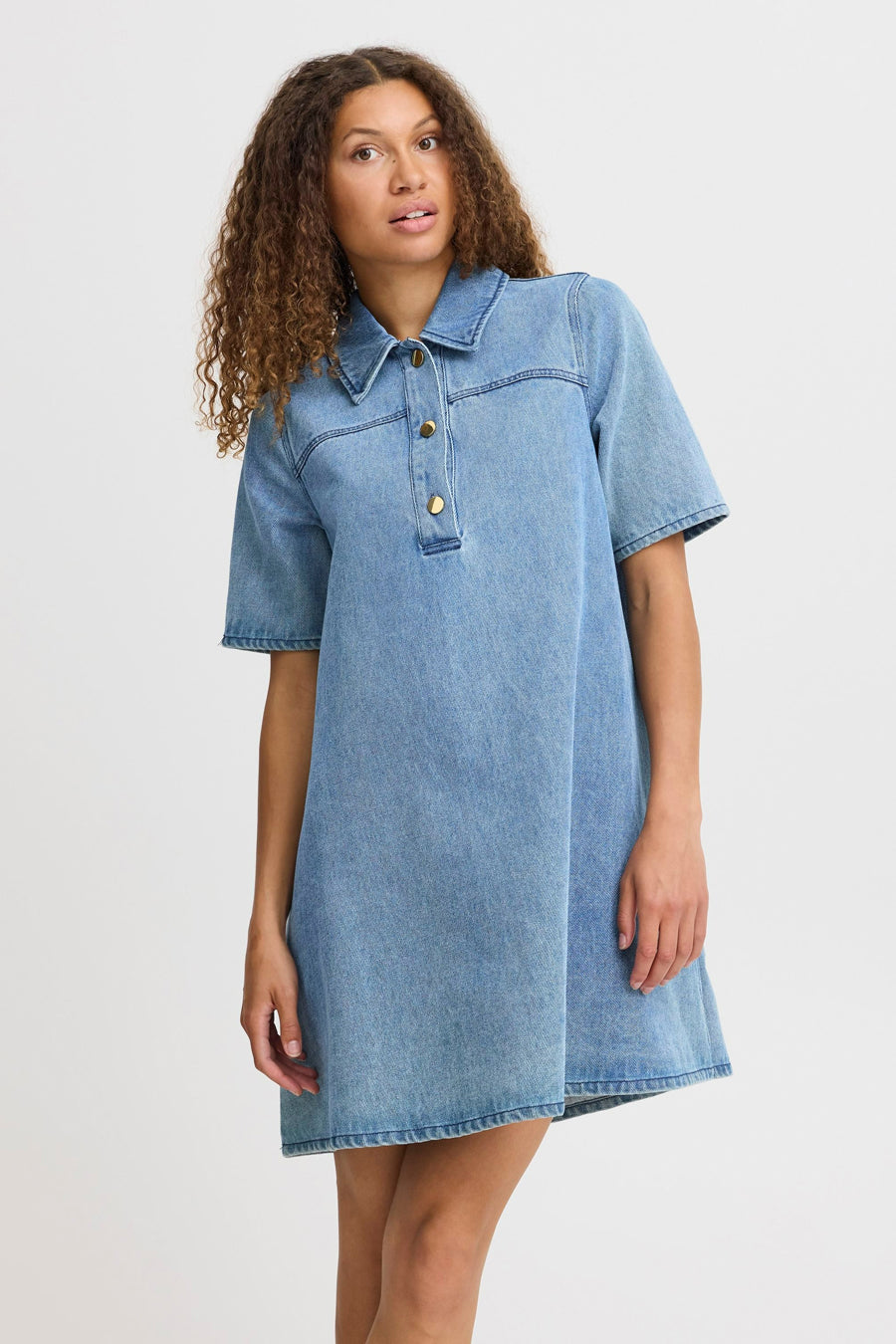 Kleedjes (korte mouwen) Denim - PULZ