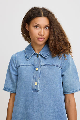 Kleedjes (korte mouwen) Denim - PULZ