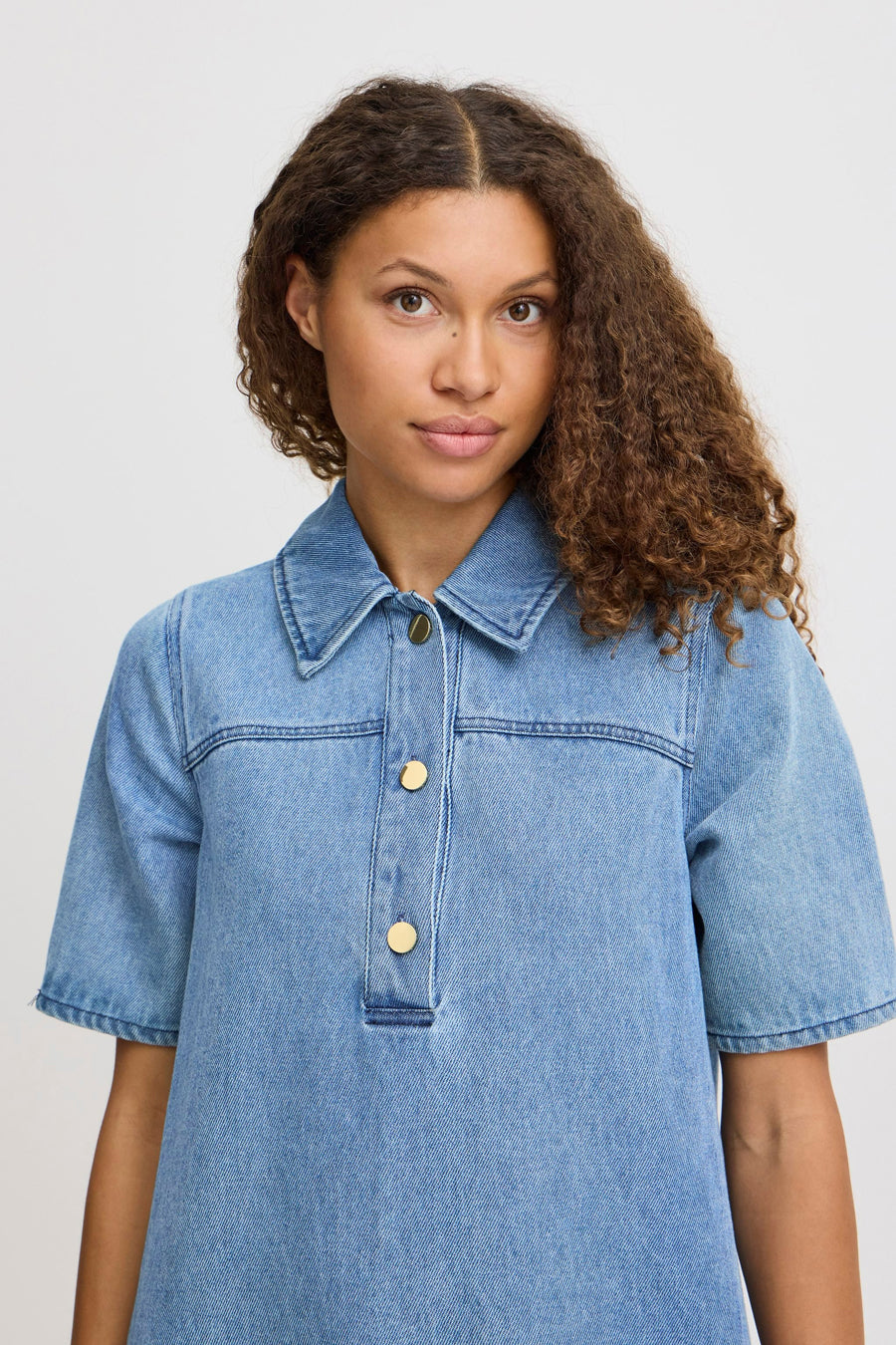 Kleedjes (korte mouwen) Denim - PULZ