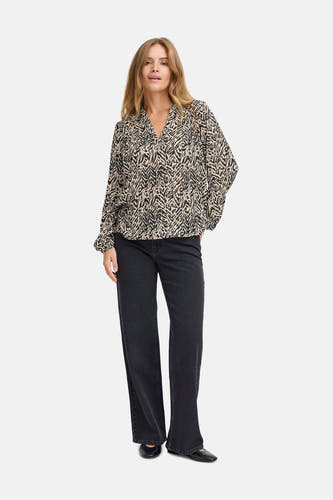 Blouse (lange mouwen) Bruin - PULZ