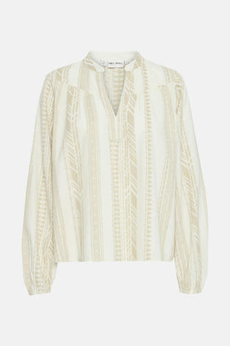 Blouse (lange mouwen) Ecru - PULZ
