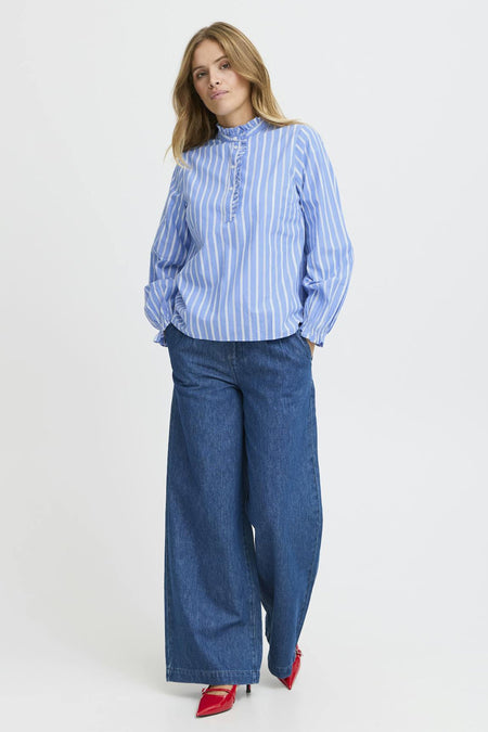 Blouse (lange mouwen) Blauw - PULZ