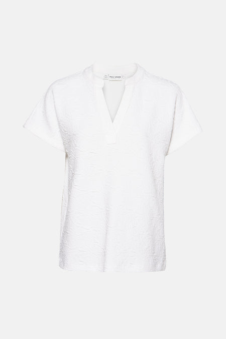 Blouse (korte mouwen) Ecru - PULZ