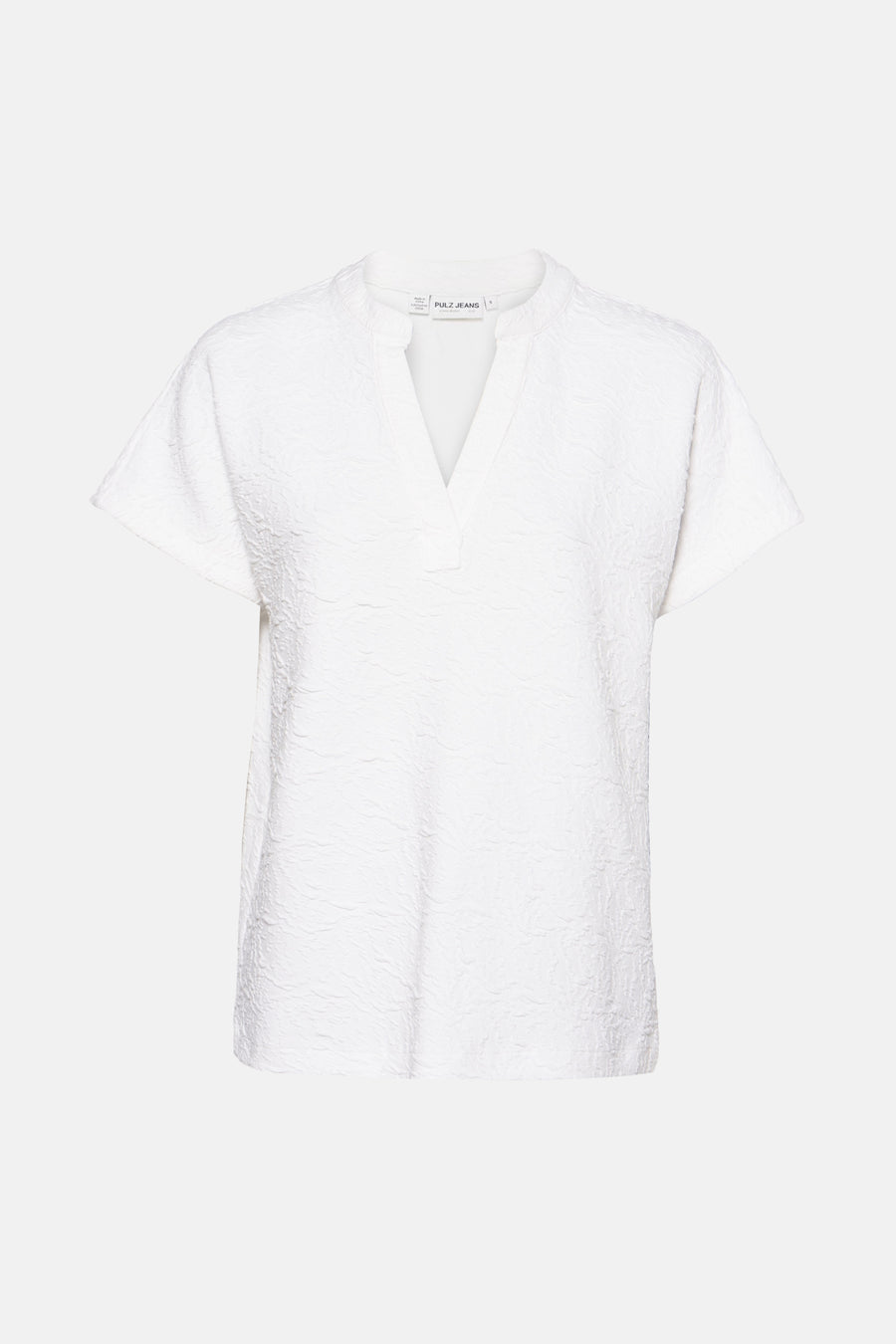 Blouse (korte mouwen) Ecru - PULZ