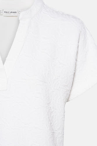 Blouse (korte mouwen) Ecru - PULZ