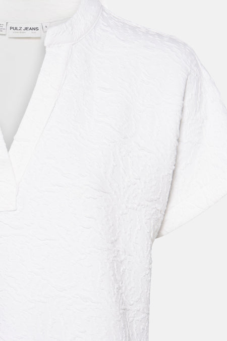 Blouse (korte mouwen) Ecru - PULZ