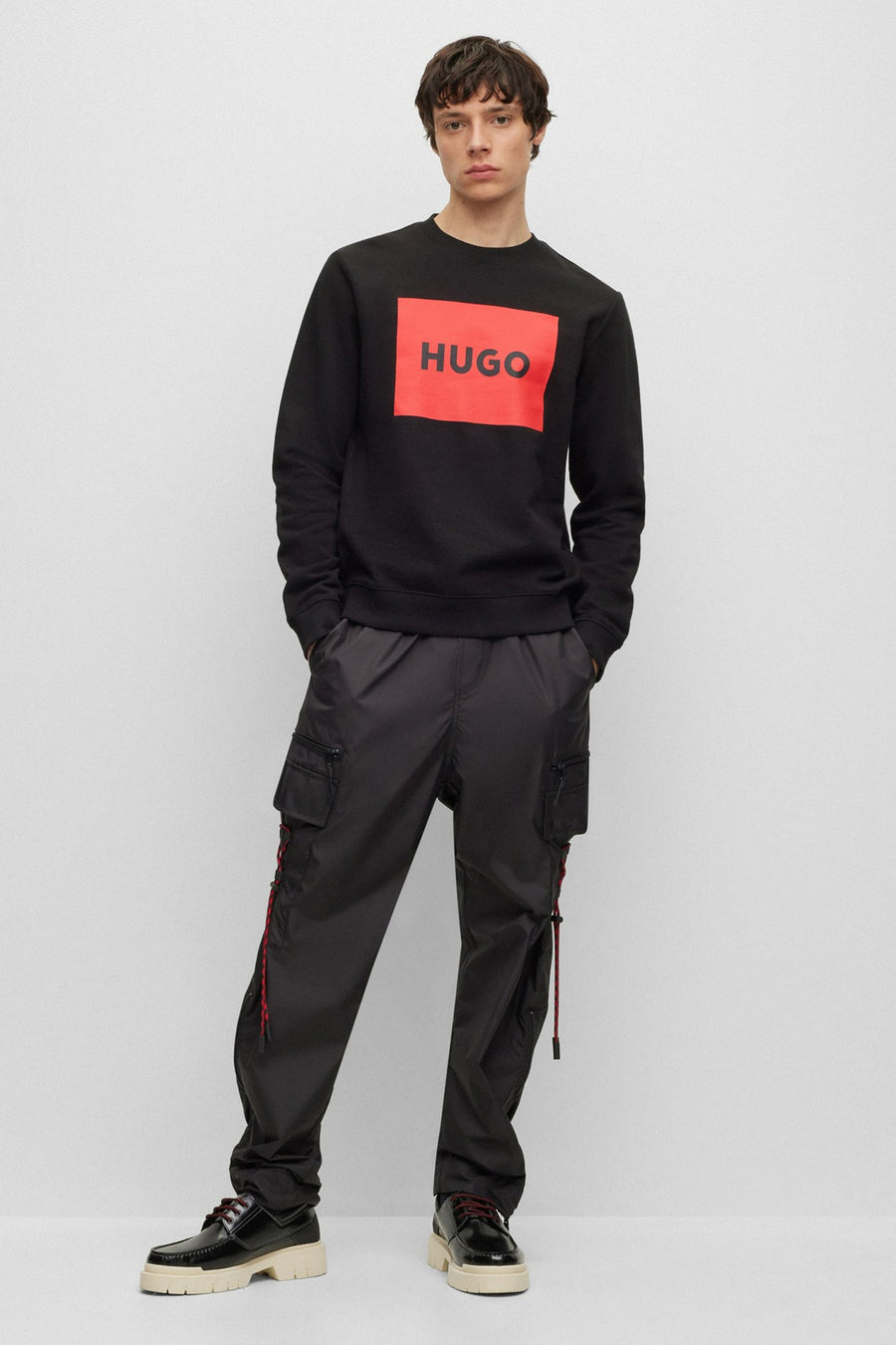 Sweater met ronde hals Zwart - HUGO