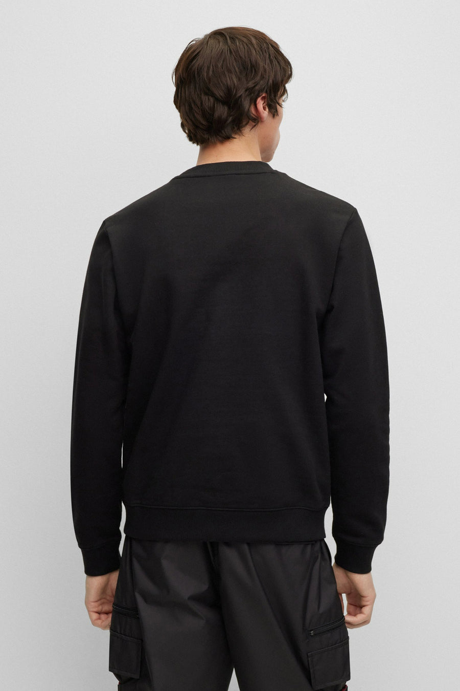 Sweater met ronde hals Zwart - HUGO