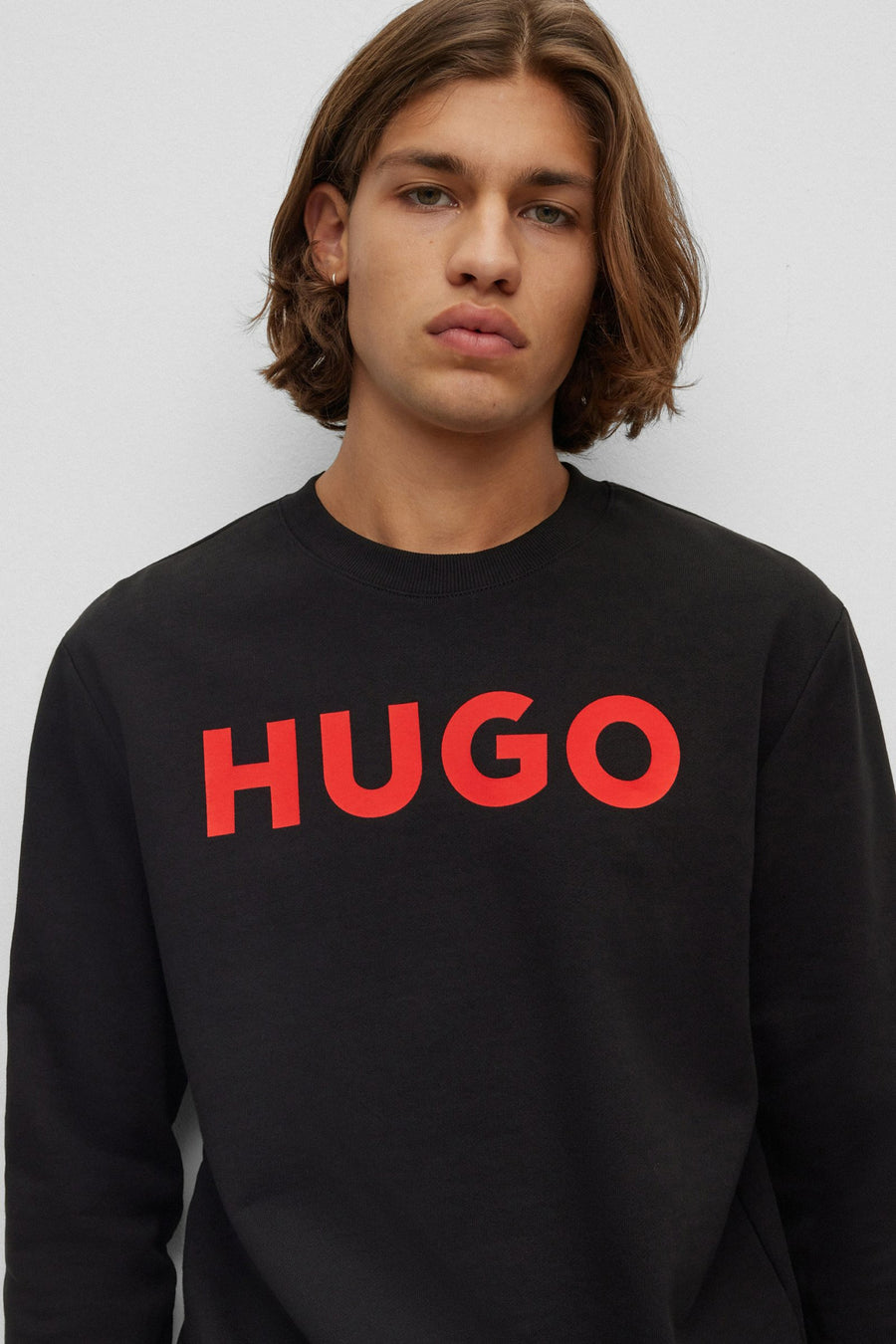 Sweater met ronde hals Zwart - HUGO
