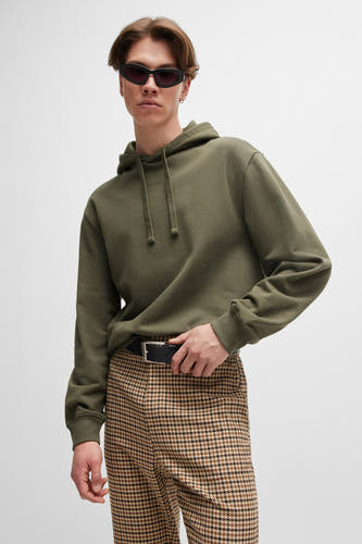Sweater met kap Groen - HUGO