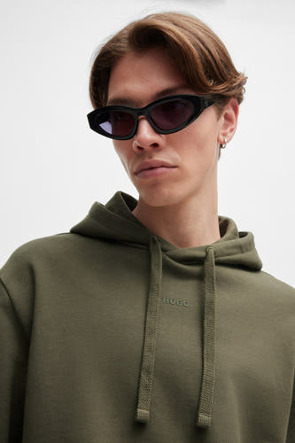 Sweater met kap Groen - HUGO