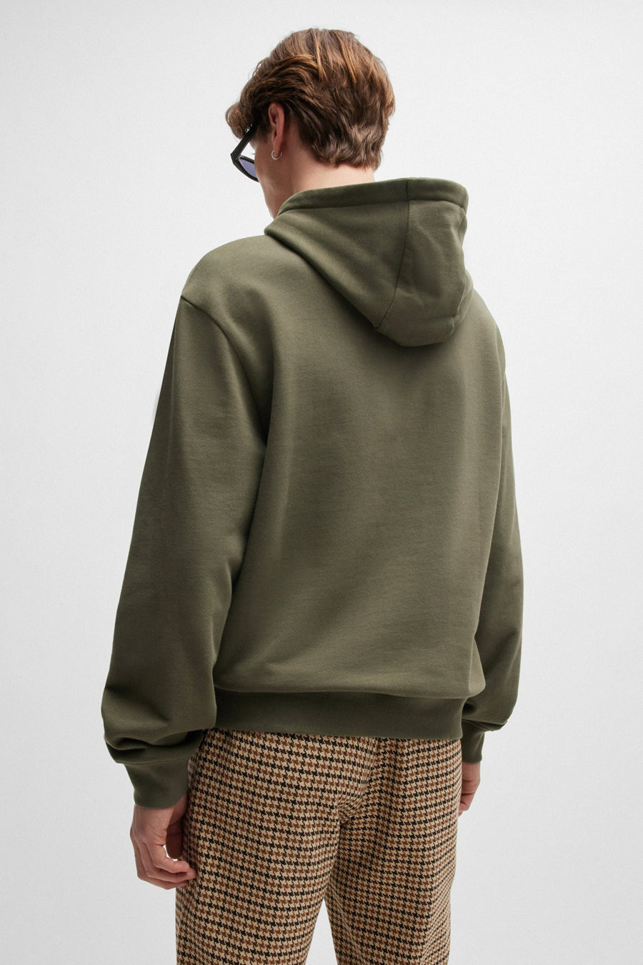 Sweater met kap Groen - HUGO