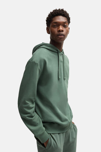 Sweater met kap Groen - HUGO