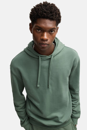 Sweater met kap Groen - HUGO