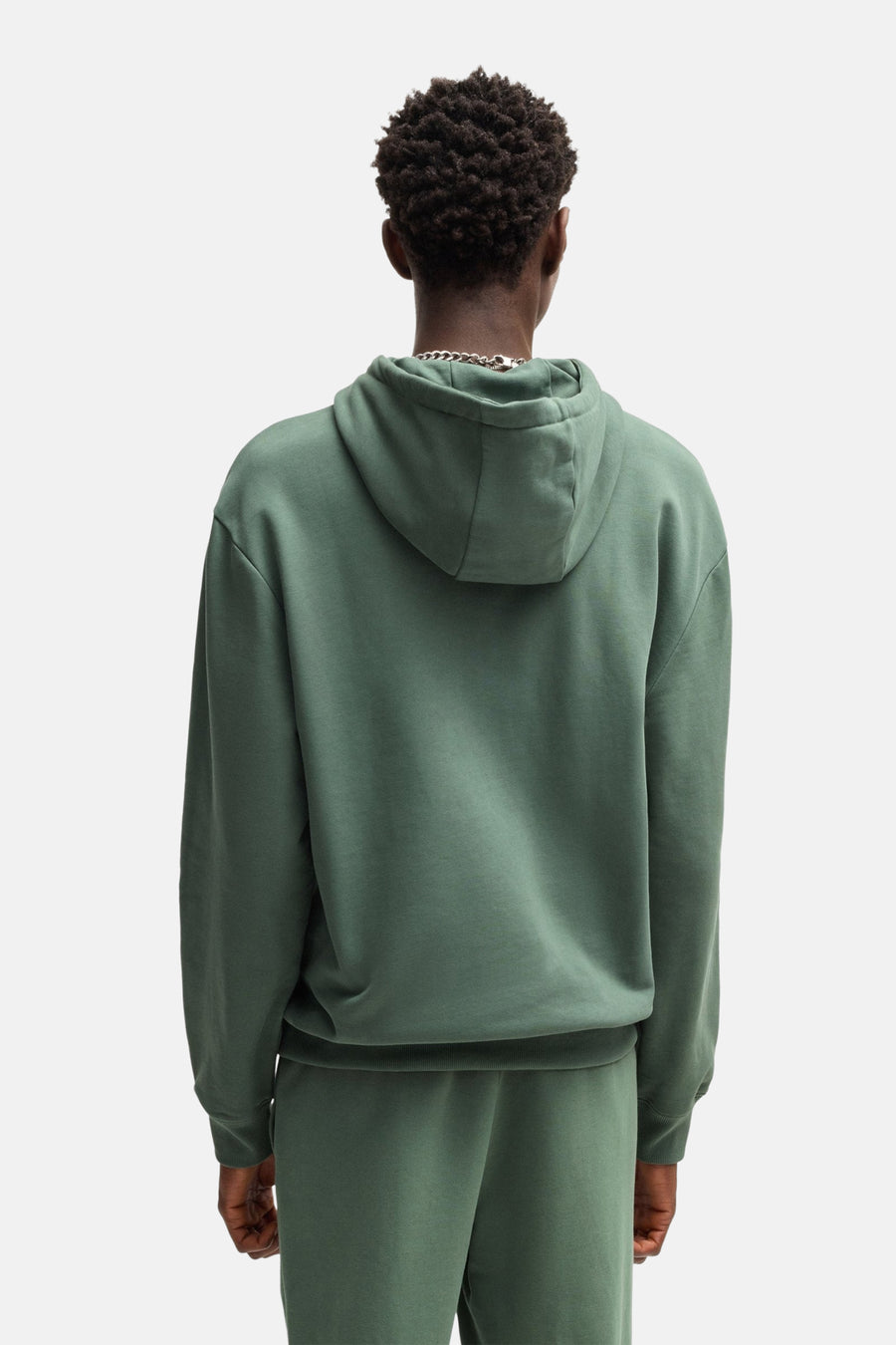 Sweater met kap Groen - HUGO