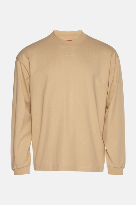 Sweater met ronde hals Beige - HUGO
