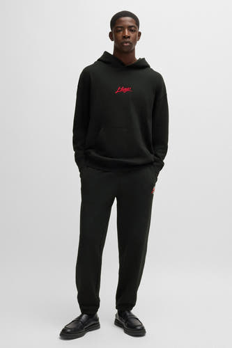 Sweater met kap Zwart - HUGO