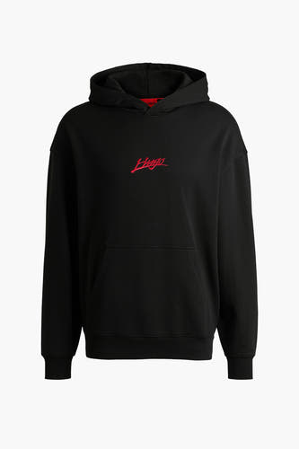 Sweater met kap Zwart - HUGO