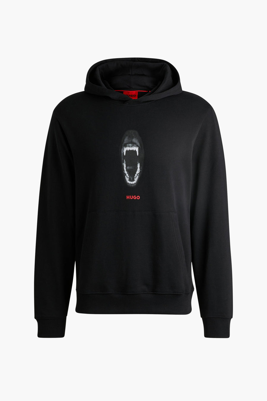 Sweater met kap Zwart - HUGO