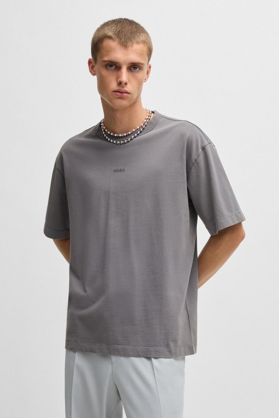 T-shirt (korte mouwen) Grijs - HUGO