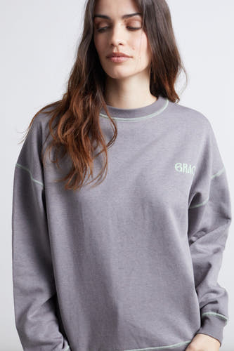 Sweater met ronde hals Grijs - 24 colours GmbH