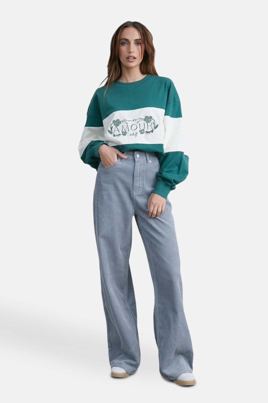 Sweater met ronde hals Groen - 24 colours GmbH