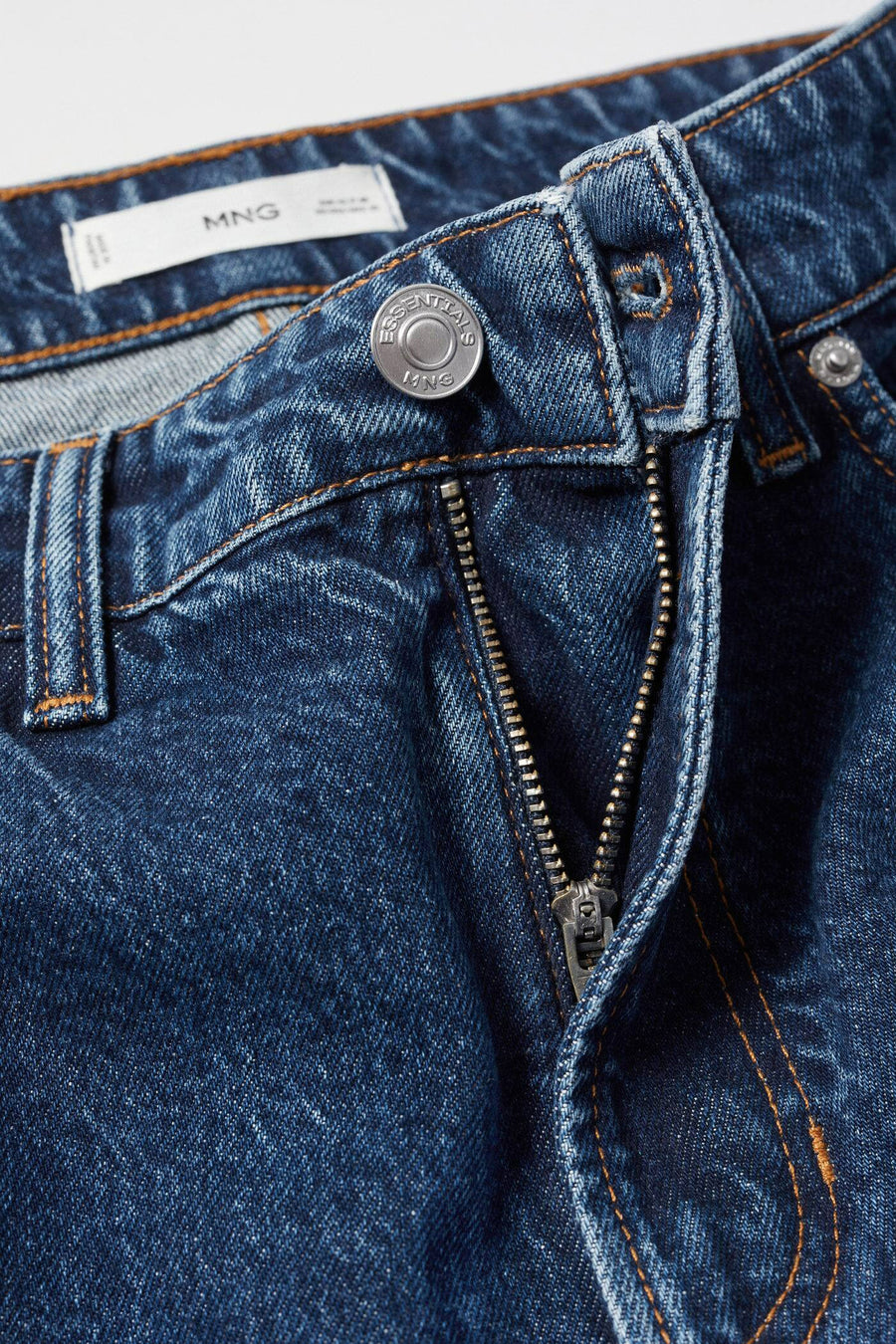 Jeans tapered Dark blue denim - Mango
