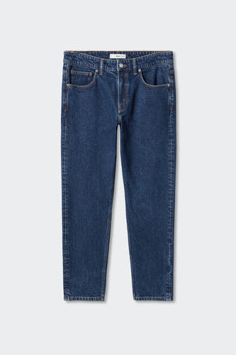 Jeans tapered Dark blue denim - Mango