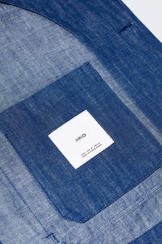 Jeansjas Blauw - Mango