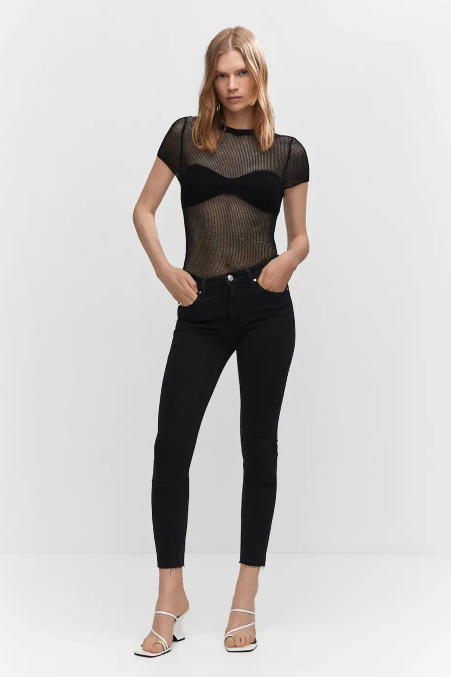 Jeans skinny Black denim - Mango
