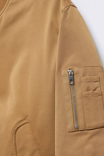 Korte jas Bruin - Mango