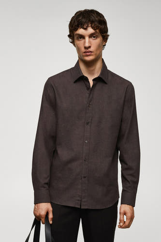 Hemd (lange mouwen) Bruin - Mango