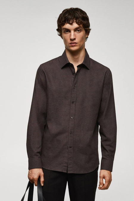 Hemd (lange mouwen) Bruin - Mango