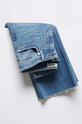 Jeans flared Mid blue denim - Mango