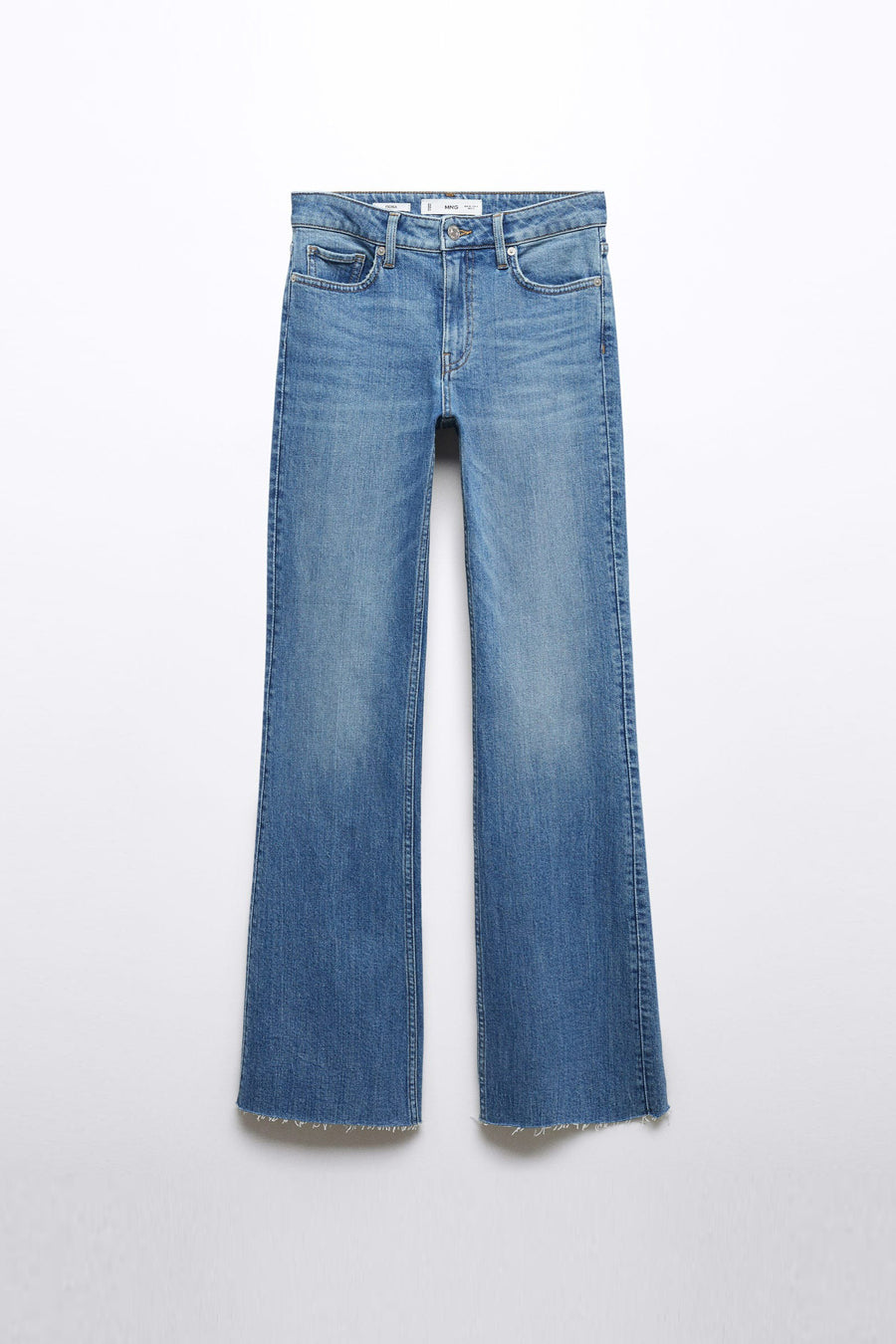 Jeans flared Mid blue denim - Mango