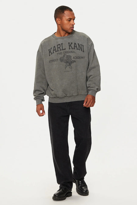 Sweater met ronde hals Grijs - KARL KANI