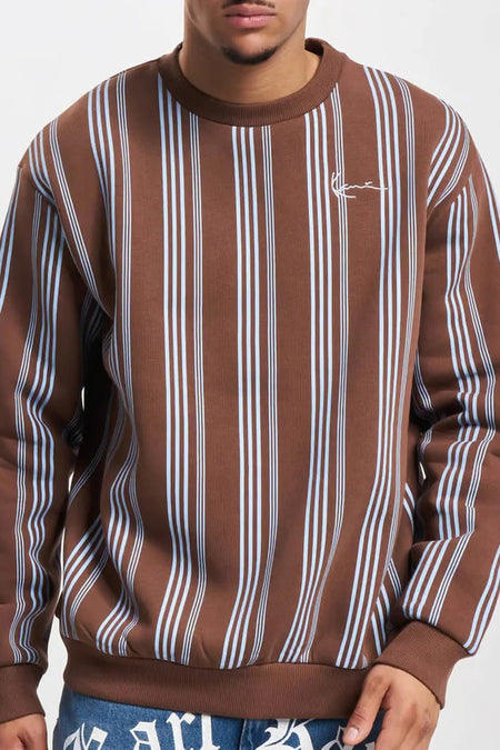 Sweater met ronde hals Bruin - KARL KANI